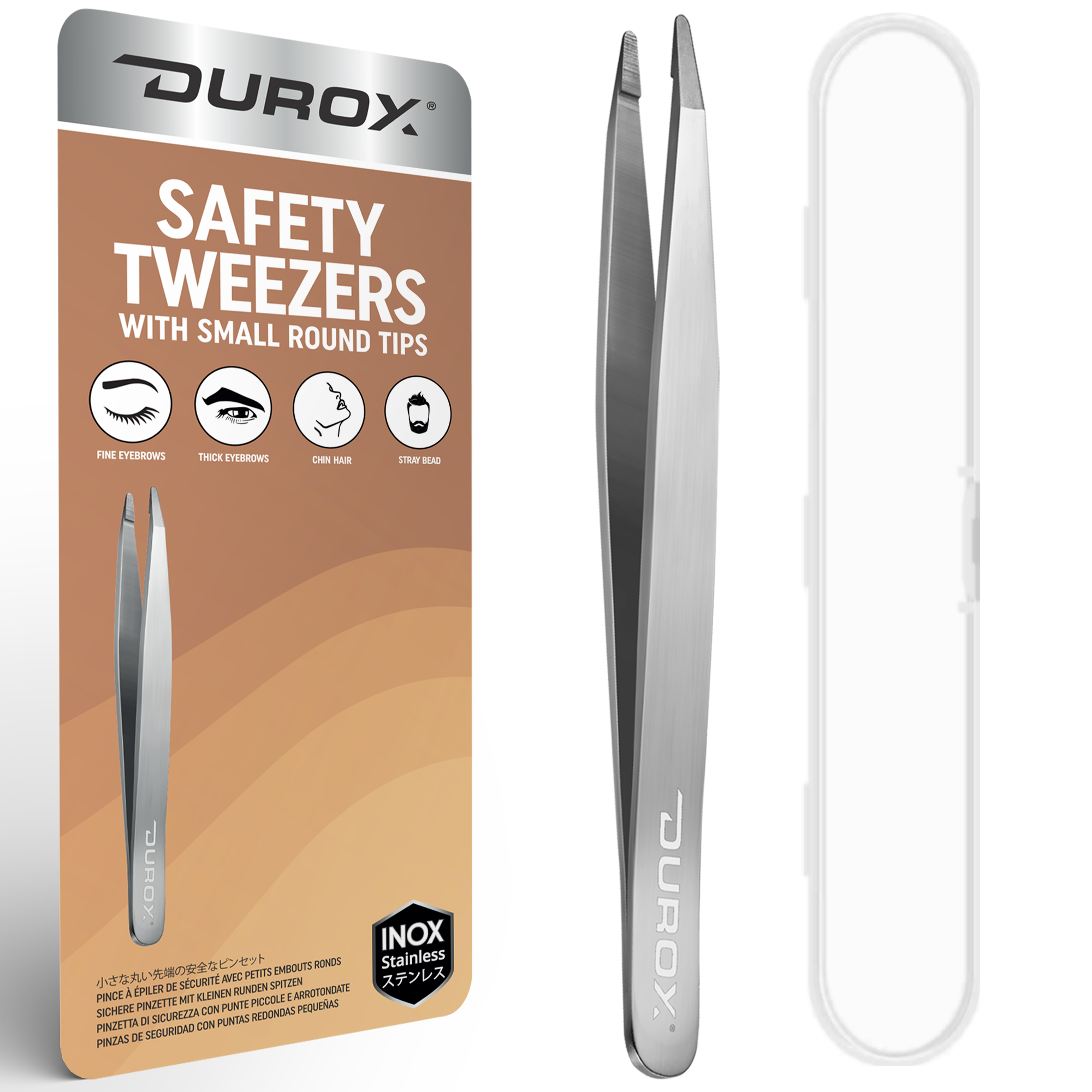 DUROX Safety Tweezers: Gentle, Precision Tweezers for Safe Facial Grooming