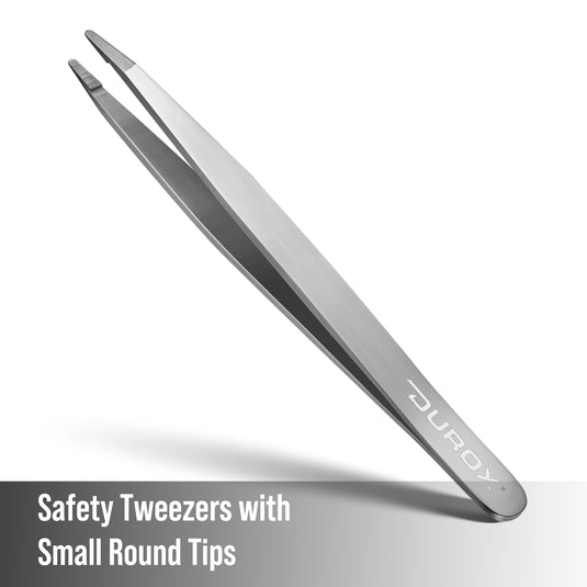 Safety Tweezers with Small Round Tips