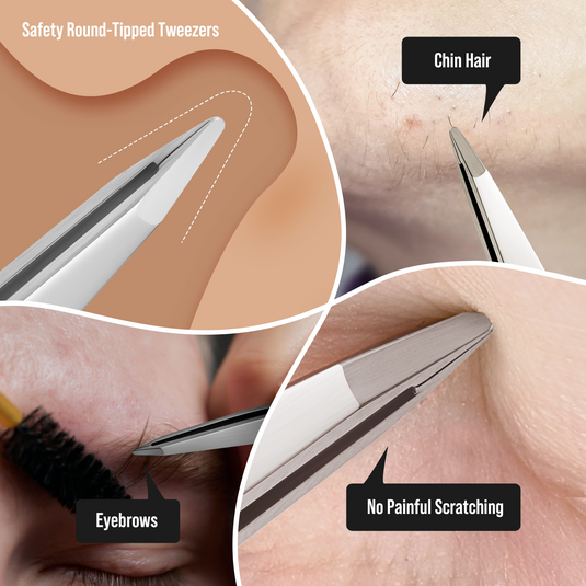 Safety Tweezers with Small Round Tips